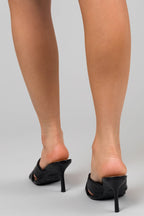 Women's Black Square Toe Stiletto High Heels