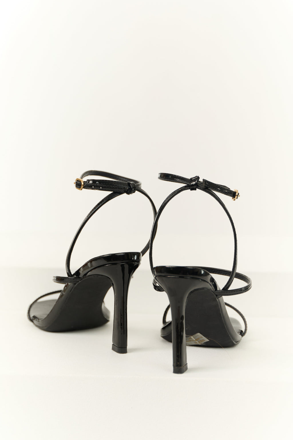 Women's Black Square Toe Stiletto Heels
