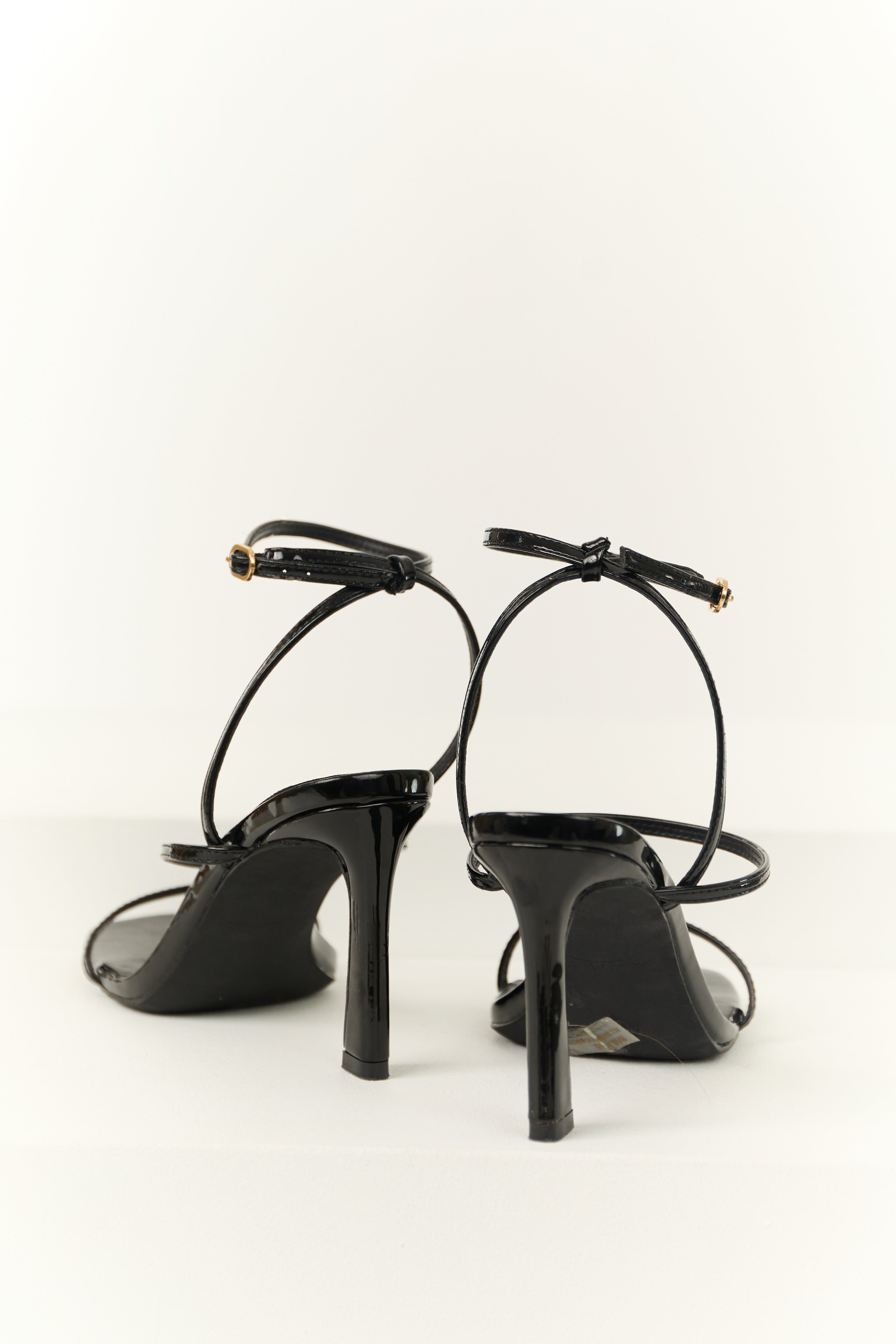 Women's Black Square Toe Stiletto Heels