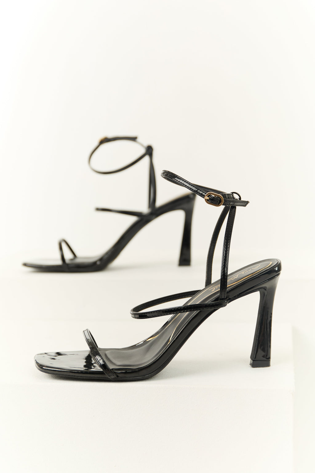 Women's Black Square Toe Stiletto Heels